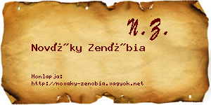 Nováky Zenóbia névjegykártya